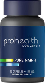 ProHealth Pure NMNH 125 mg | 60 Capsules | Next-Generation NAD+ Support with UthPeak™ Crystalline NMNH for Sustained Cellular Energy, Healthy Aging & Vitality | USA GMP-Manufactured