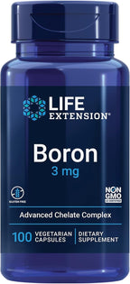Life Extension Super K Vitamin K1, K2 MK-7, MK-4, Vitamin C, Bone/Heart Health, 3-Month Supply and Boron 3 Mg 100 Vegetarian Capsules