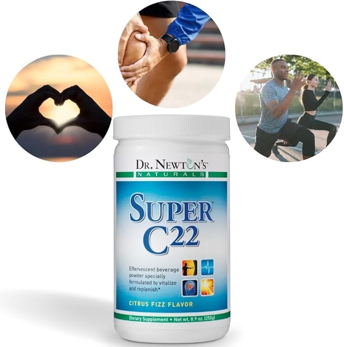 SelfCare+ Dr. Newton’s Naturals Super C22 Effervescent Vitamin C Fizzy Powdered Drink Mix with 22 Natural Sources of Vitamin C – 1500mg -8.9 Ounce Can