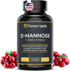 Urinary Tract Infection Treatments D Mannose 1000mg Capsules - Potent D-Mannose & Cranberry Pills with Hibiscus Extract - Healthy Bladder Control, Strength Urinary Tract Support (120 Capsules)
