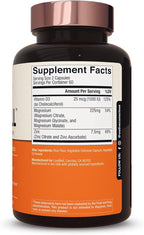 Live Conscious Magwell Magnesium Zinc & Vitamin D3 - Magnesium Glycinate, Malate, & Citrate - Triple Supplement for Women & Men - for Sleep, Bone, Heart, Immune Support - 120 Caps