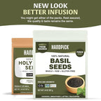 HANDPICK Holy Basil Seeds (397g/14oz) Gluten free, Raw Sabja, Tukmaria Seeds from India, Packed in Resealable Zip Lock Pouch