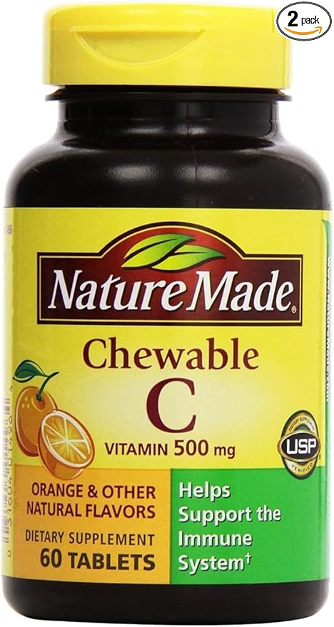 Nature Made - Vitamin C 500 mg, 120 Chewable Tablets (Twin Pack 2 x 60)