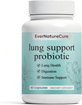 EverNatureCure Lung Support Probiotics, Ever Nature Cure Respiratory & Immune Support Supplement, with Vasaka Leaf & Turmeric Root Extract, 60 Capsules