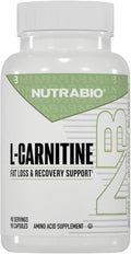 NutraBio L-Carnitine Capsules – Fat Burner for Energy, Endurance & Recovery – Boost Fat Metabolism, Support Weight Loss & Workout Performance – Amino Acid Supplement- 500mg, 90 Capsules