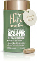 Halo Beauty Kiwi Seed Booster Skin Supplement | Skin Brightening & Anti-Aging Hydration with Kiwi Seed, Vitamin C, D3, MSM & Zinc | Vegan Collagen Support Capsules | Made in USA | 1-Month Supply