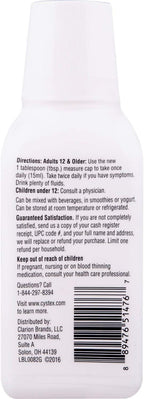 Cystex UTI Prebiotic Cranberry Liquid, Urinary Tract Support with D-Mannose, Vitamin C, and Bromelain, 7.6 FL OZ (Pack of 5)