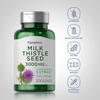 Piping Rock Milk Thistle Supplement | 200 Capsules | Concentrated Herbal Extract | Non-GMO, Gluten Free