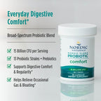 Nordic Naturals Nordic Flora Probiotic Comfort - 30 Capsules - 13 Probiotic Strains w/ 15 Billion Cultures - Supports Regularity & Digestive Comfort, Alleviates Bloating - Non-GMO, Vegan - 30 Servings