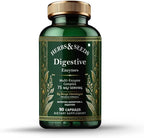 HERBS & SEEDS Digestive Enzymes for Gut Health Multi Enzyme Complex with Bromelain, Papain, Amylase & Protease – Supports Healthy Digestion, Nutrient Absorption & Gut Comfort – 90 Vegan Capsules