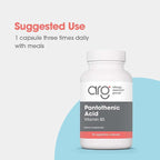 Allergy Research Group ARG Pantothenic Acid - 500 mg Vitamin B5 - Supports Metabolism & Adrenal Gland - Vegetarian Capsules - Hypoallergenic Formula - 90 Servings - 90 Count