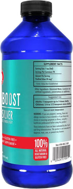 Be Smart Get Prepared Nano Silver Immuno Boost - 16 oz - Daily Immune Supplement for Family - Gluten Free, Vegetarian - Made in USA (Pack of 2)