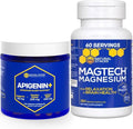 NATURAL STACKS Apigenin for Sleep + Magtech Magnesium Supplement Bundle - Supports Sleep & Brain Health* - 300 Total Capsules