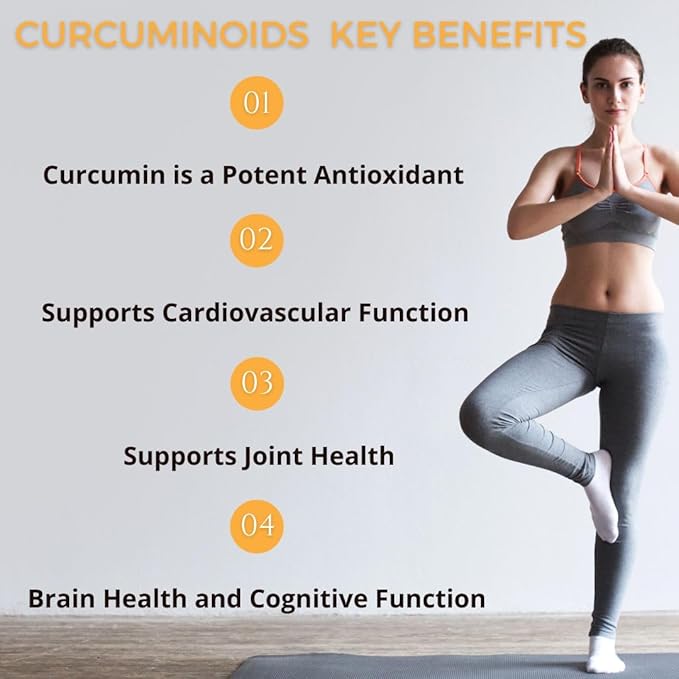 Turmeric Curcumin Supplement with Black Pepper Extract 1500mg – Absorption, Supports Joint Health – Non-GMO, 120 Vegan Capsules