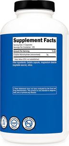 Nutricost Micronized Creatine Monohydrate 3,000mg 500 Capsules, 125 Servings, 750mg of Creatine Monohydrate Per Capsule