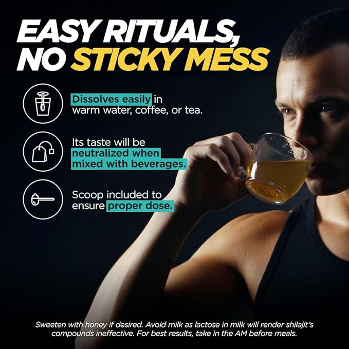Gya Labs Himalayan Shilajit Resin for Men, 100 Servings - 85+ Trace Minerals, 75% Fulvic Acid for Energy & Immune Support - Max Potency, Gold Grade, No Heavy Metals fit for Women