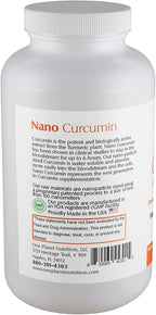One Planet Nutrition Nano Curcumin Plus 500 mg Veggie Capsules (120 Servings), Nano Curcumin with Boswellia for High Absorption, Supports Joint & Immune Health, Non-GMO, Vegan, Gluten-Free