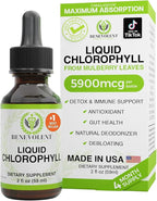 Benevolent Nourishment Chlorophyll Supplement, Detox & Immune Support, Internal Deodorizer, Liquid Drops