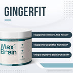 Max Brain – Daily Fiber & Botanical Powder with Baobab, Konjac Glucomannan, Spermidine & L-Arabinose – Non-GMO Formula – Made in USA – 30 Servings, 3.17 oz, 2 Month Supply