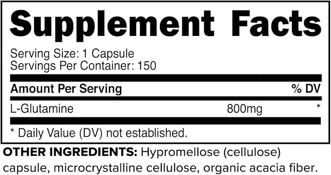 Primaforce L-Glutamine, 800mg (150 Capsules)