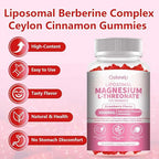 Liposomal Magnesium Threonate High-Potency 3000mg Gummies,Liposomal Enhance 98% Absorption,Magnesium L Threonate Supplements, Muscle & Nervous System for Kids & Adults