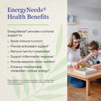 EnergyNeeds® 40 Active Ingredients Vitamin D, Vitamin B12, zinc, beta-Carotene