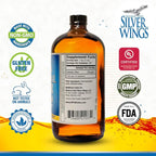 Natural Path Silver Wings Colloidal Silver Liquid - Enhanced Immune Support Supplement - 250ppm (1250mcg) - 16oz