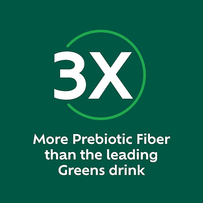 Benefiber Prebiotic GLP-1 Friendly Fiber + Supergreens Dietary Supplement Powder, Watermelon Lemonade Flavor, 8.8 oz (250g)