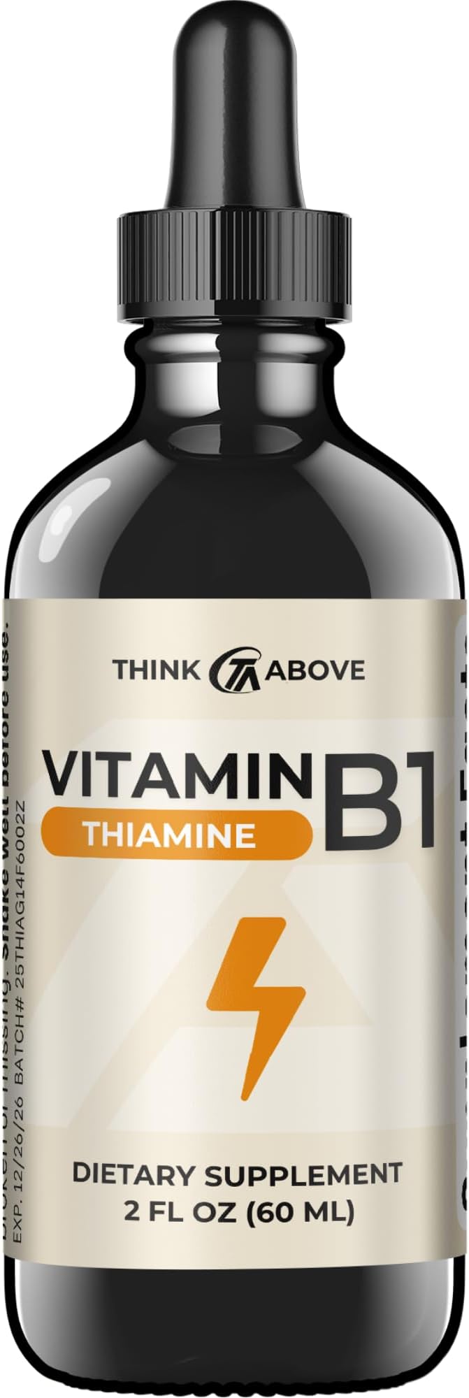 Think Above Vitamin B1 Thiamine Mononitrate - Liquid Drops Supplement (2 FL OZ)