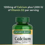 Nature's Bounty Calcium 1200 mg with 1000 IU Vitamin D3 - Bone Health Softgels, Calcium and Vitamin D Supplement, Gluten Free, 2 Softgels per Day, 120 ct (Pack of 1)