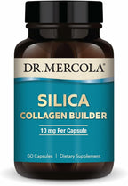Dr. Mercola Silica Collagen Builder - Plant-Based Silica Supplement to Support Skin, Hair, Nail & Bone Health - Non-GMO, Gluten-Free & Soy-Free - 60 Capsules (60 Servings)