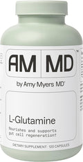 Amy Myers MD L-Glutamine Capsules - Digestion Supplement to Aid Healthy Gut Barrier - Supports Muscle Recovery & Aids Against Sweet Cravings - Formula for Immune Health - 120 Capsules (60 Capsules)