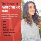SOLARAY Pantothenic Acid 250mg | Vitamin B5 | Energy Metabolism, Hair, Skin, Nails & Digestive Support | 100CT