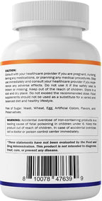Vitamatic Ferrous Fumarate 325 mg + Vitamin C 100 mg (104 mg Elemental Iron) – High Potency Iron Supplement – Gentle on Stomach, 120 Coated Tablets, Made in USA