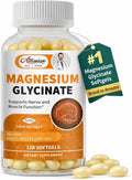 Magnesium Glycinate 400mg Softgels with Vitamin D3 & B6,Small Easy to Swallow Gel Caps,High Absorption, Gentle on Stomach,Supports Sleep, Muscle & Calm,Bone Health,120 Softgels