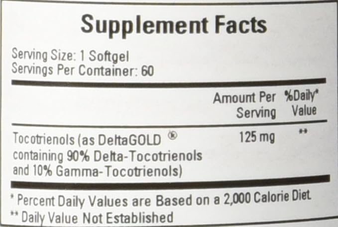 Ecological Formulas - Annatto Tocotrienols 125 mg 60 gels [Health and Beauty]