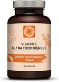 Ultra Tocotrienol 200mg Vitamin E Vegan – All 4 tocotrienols - Alpha Tocotrienol + Beta Tocotrienol + Gamma Tocotrienol + Delta Tocotrienol – No Tocopherols (180)