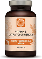 Ultra Tocotrienol 200mg Vitamin E Vegan – All 4 tocotrienols - Alpha Tocotrienol + Beta Tocotrienol + Gamma Tocotrienol + Delta Tocotrienol – No Tocopherols (180)