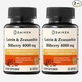 DAIKEN Lutein and Zeaxanthin Supplements, AREDS 2 Inspired Formula with Astaxanthin, Maqui Berry, Bilberry, Flaxseed Oil & Vitamin E, 30 Softgels (Pack of 2)