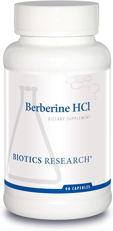BIOTICS RESEARCH Berberine HCl, Botanical Berberine Supplement 500mg Per Serving - Supports Heart Health, Immune System, Healthy GI, Healthy Cholesterol, Gluten Free - 90 Capsules