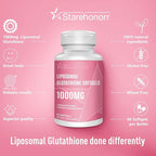 Liposomal Glutathione Softgels 1500MG, Reduced Glutathione Supplement with Vitamin C, Better Absorption, Non-GMO Powerful Antioxidant for Healthy Aging, Detox, Immune Health,120 Softgels