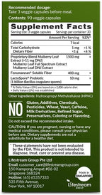 LABO Nutrition Mulbiotic Capsule, Organic Mulberry Leaf Extract + LactoSpore Probiotic & Fenumannan Prebiotic, for Healthy Carb Cravings Support, Vegetarian, Non-GMO