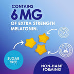 Melatonin Sleep Gummies - 6mg Per Serving - Sugar-Free Sleep Support Melatonin Gummy for Adults - Extra Strength Sleeping Gummy Supplement - Supports Restful Sleep - Tasty Orange Flavor - 120 Gummies