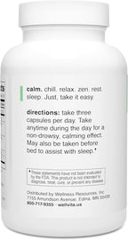 Well+vita Calm Supplement for Relaxation,Sleep & Daytime Zen with Magnesium Glycinate and Taurate, L-Theanine, Passion Flower, Lemon Balm, Taurine (90 Veggie Capsules)