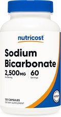Nutricost Sodium Bicarbonate (2,500mg) 120 Capsules - GMO-Free, Gluten Free, Vegan, 60 Servings