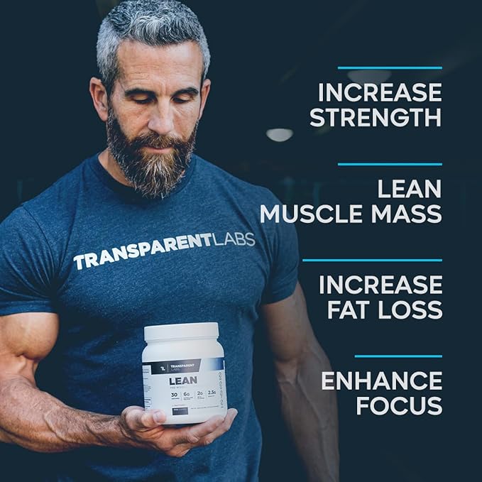 Transparent Labs Lean Pre-Workout - Body Recomposition Pre Workout for Men and Women with Acetyl L-Carnitine, Beta Alanine Powder, & PurCaf Organic Caffeine Powder - 30 Servings, Orange