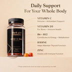 Black Girl Vitamins Once a Day - Womens Multivitamin Gummy - Vitamin A, B, C, E and Zinc. Multivitamin for Women, Immune Support. Vegan, Gluten-Free. Made in The USA (30 Day Supply, Strawberry)
