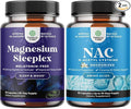 Bundle of High Absorption Magnesium Sleep Supplement - Rest Support Magtein Magnesium L-Threonate & Apigenin Theanine and NAC Supplement N-Acetyl Cysteine 600mg- High Absorption NAC 600 mg Capsules
