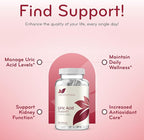 Herbal Uric Acid Support Formula - Kidney & Uric Acid Cleanse & Detox with Chanca Piedra Tart Cherry Celery Seed Bromelain & Cranberry Extract - Made in a GMP Certified Facility (90 Servings)