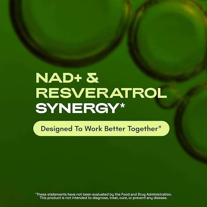 Liposomal NAD Supplement with Resveratrol – NMN Supplement Alternative – 60-Day Supply – Third-Party Tested – 120 Capsules – Advanced NAD+ Resveratrol - Pack of 2